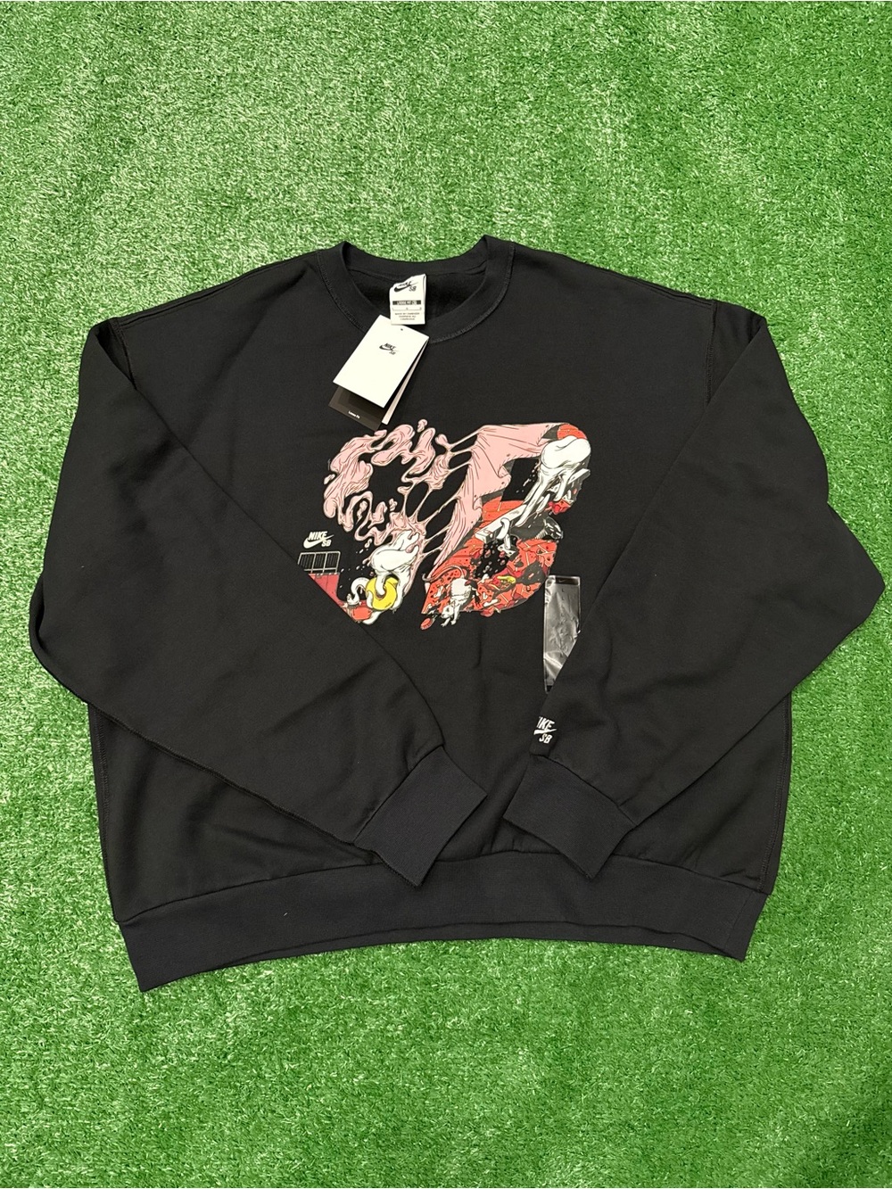 Nike SB Crewneck Sweatshirt – Black – Size Large – Brand New with Tags